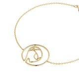 Cosmo Space Friend Chain 18K Gold Plated Bracelet w. Diamond