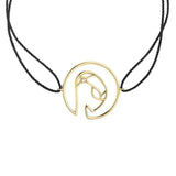 Cosmo Space Friend Cord 18K Gold Plated Bracelet w. Zirconia