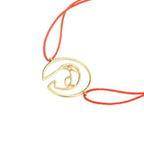 Cosmo Space Friend Cord 18K Gold Plated Bracelet w. Zirconia