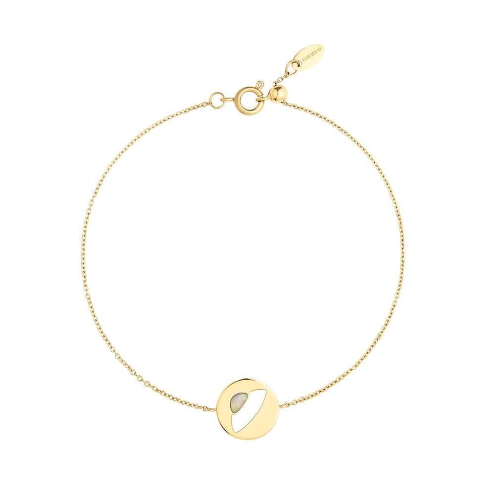 Cosmo UFO 18K Gold Plated Bracelet w. Opal