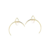 Cosmo Venus 18K Gold Earrings w. Pearl & Diamond