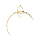 Cosmo Venus 18K Gold Earrings w. Pearl & Diamond