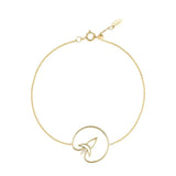 Cosmo Voyager Chain 18K Gold Plated Bracelet w. Zirconia