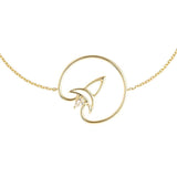 Cosmo Voyager Chain 18K Gold Plated Bracelet w. Zirconia