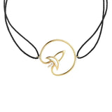 Cosmo Voyager Cord 18K Gold Plated Bracelet w. Zirconia