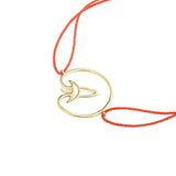 Cosmo Voyager Cord 18K Gold Plated Bracelet w. Zirconia