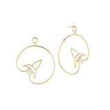 Cosmo Voyager 18K Gold Plated Hoops w. Zirconia