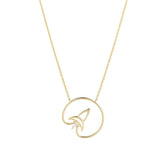 Cosmo Voyager 18K Gold Plated Necklace w. Zirconia