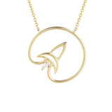 Cosmo Voyager 18K Gold Plated Necklace w. Zirconia