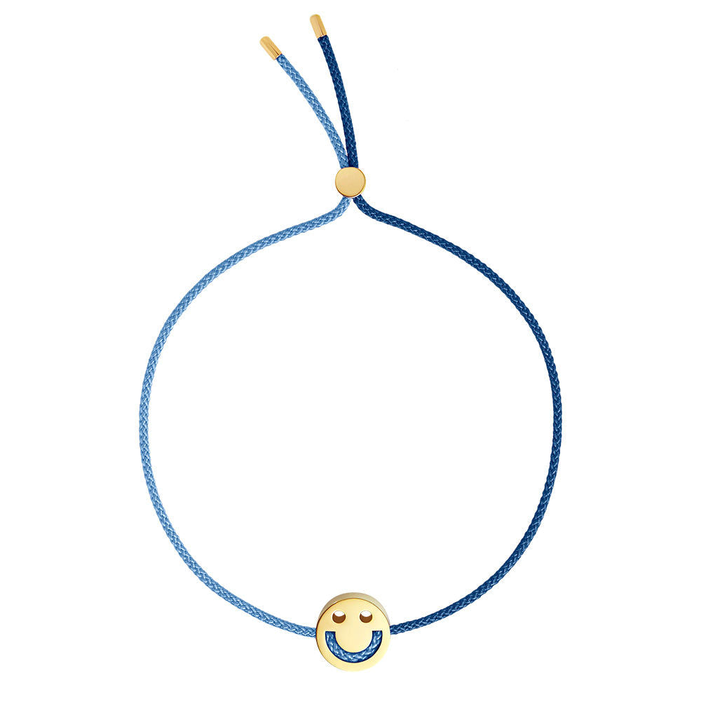 Freunde drehen mich über Navy & Dusky Blue Blue 18K Gold Plated Armband
