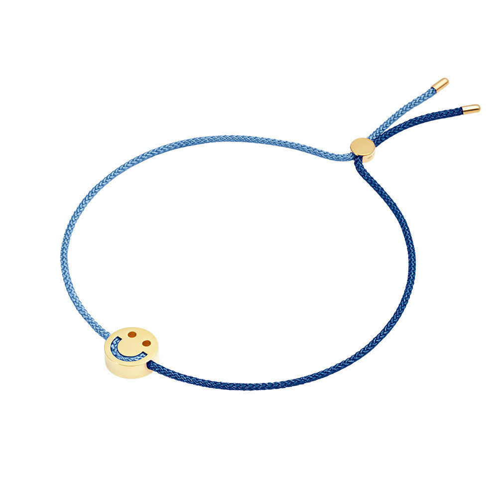 Freunde drehen mich über Navy & Dusky Blue Blue 18K Gold Plated Armband