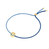 Freunde drehen mich über Navy & Dusky Blue Blue 18K Gold Plated Armband