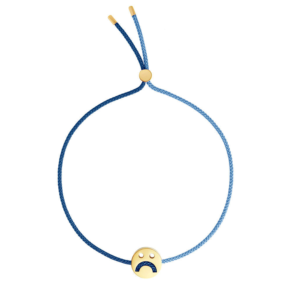 Freunde drehen mich über Navy & Dusky Blue Blue 18K Gold Plated Armband