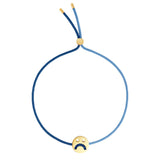 Freunde drehen mich über Navy & Dusky Blue Blue 18K Gold Plated Armband