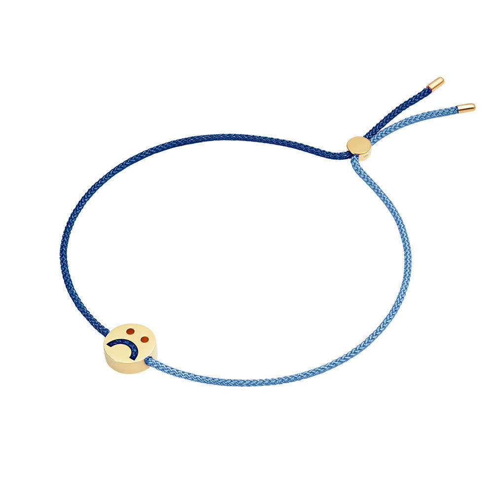 Freunde drehen mich über Navy & Dusky Blue Blue 18K Gold Plated Armband