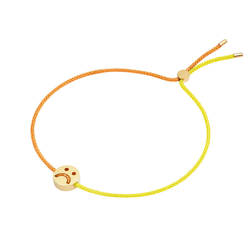 Freunde drehen mich über gelb & orange 18k Gold plattiert Armband