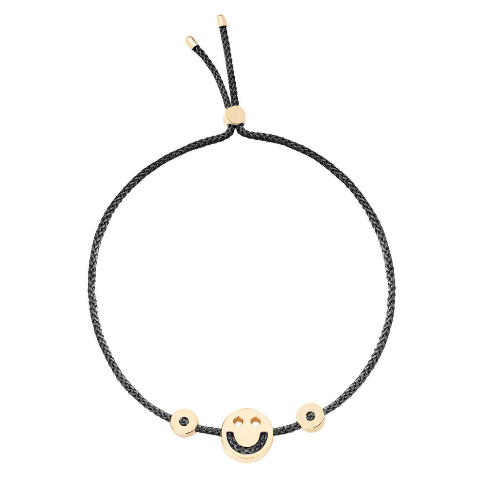 Friends Happy Halo / Black 18K Gold Bracelet
