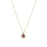 Gems of Cosmo 18K Gold Necklace w. Amethyst