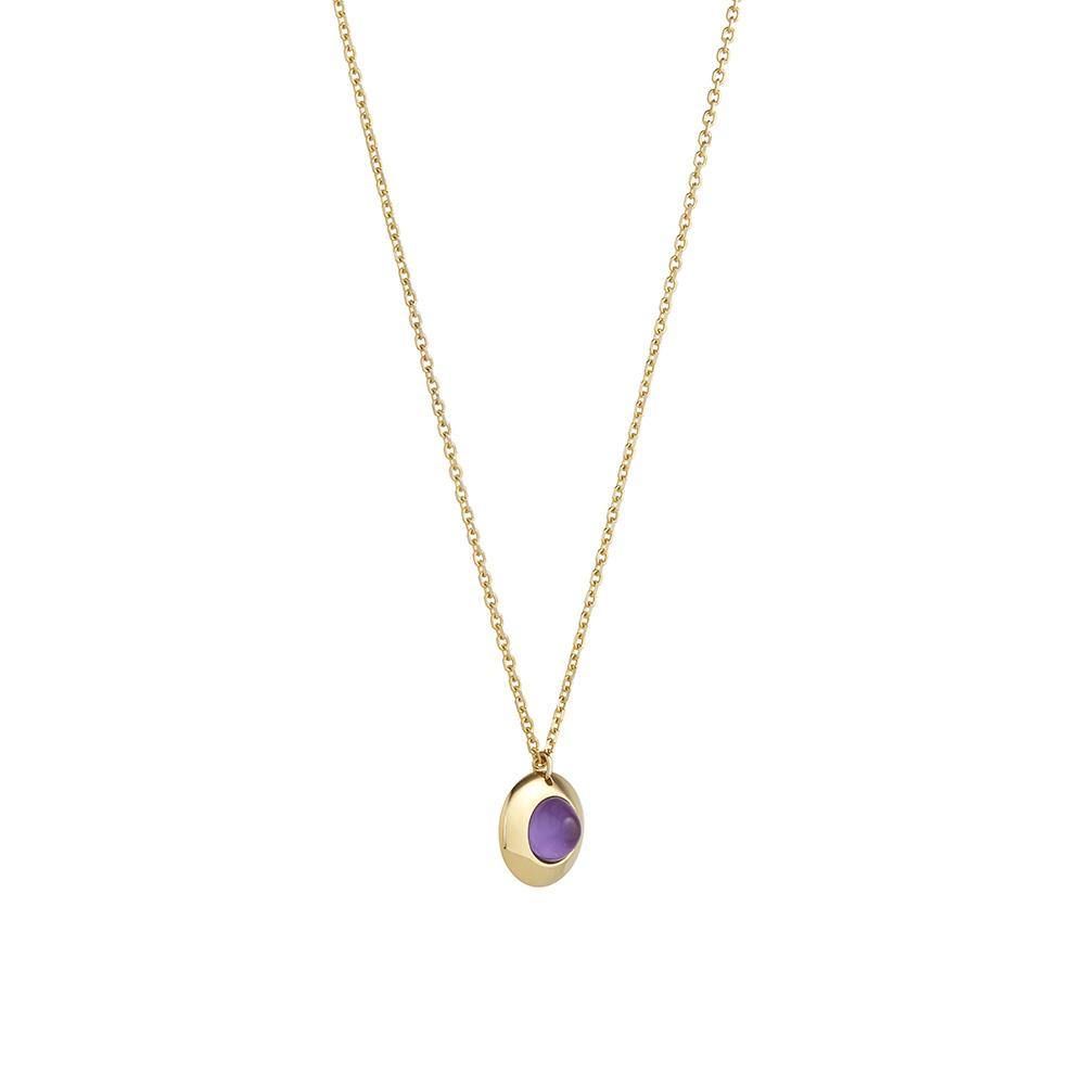 Gems of Cosmo 18K Gold Necklace w. Amethyst