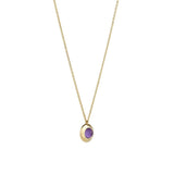 Gems of Cosmo 18K Gold Necklace w. Amethyst