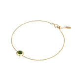 Gems of Cosmo 18K Gold Bracelet w. Chrome diopside