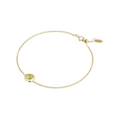 Gems of Cosmo 18K Gold Bracelet w. Olivine