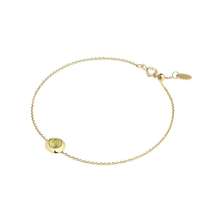 Gems of Cosmo 18K Gold Bracelet w. Olivine