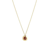 Gems of Cosmo 18K Gold Necklace w. Garnet
