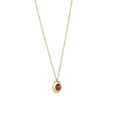 Gems of Cosmo 18K Gold Necklace w. Garnet