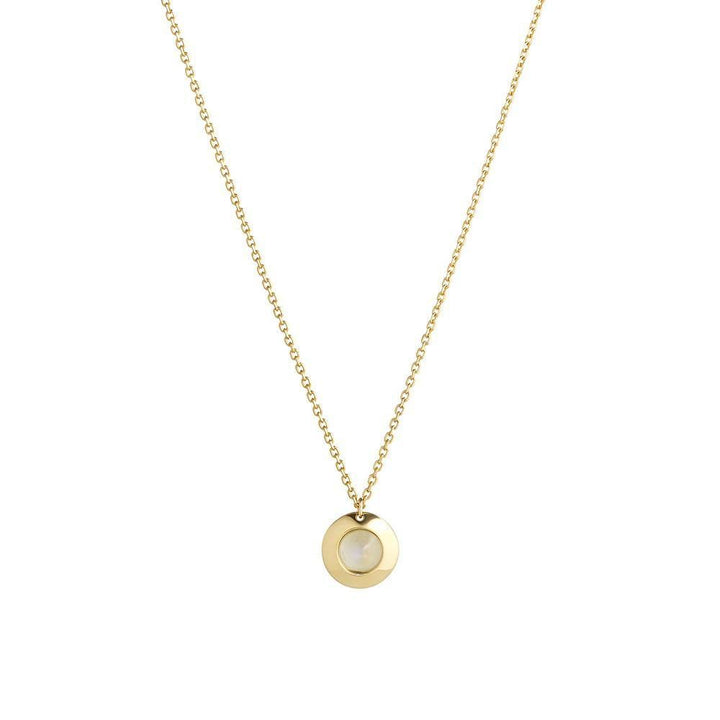 Gems of Cosmo 18K Gold Necklace w. Moonstone