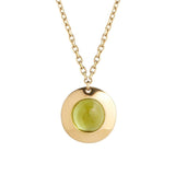 Gems of Cosmo 18K Gold Necklace w. Olivine