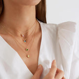 Gems of Cosmo 18K Gold Necklace w. Rubellite