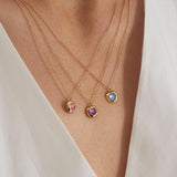 Gems of Cosmo 18K Gold Necklace w. Rubellite