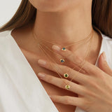 Gems of Cosmo 18K Gold Necklace w. Olivine