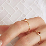 Gems of Cosmo 18K Gold Ring w. Garnet