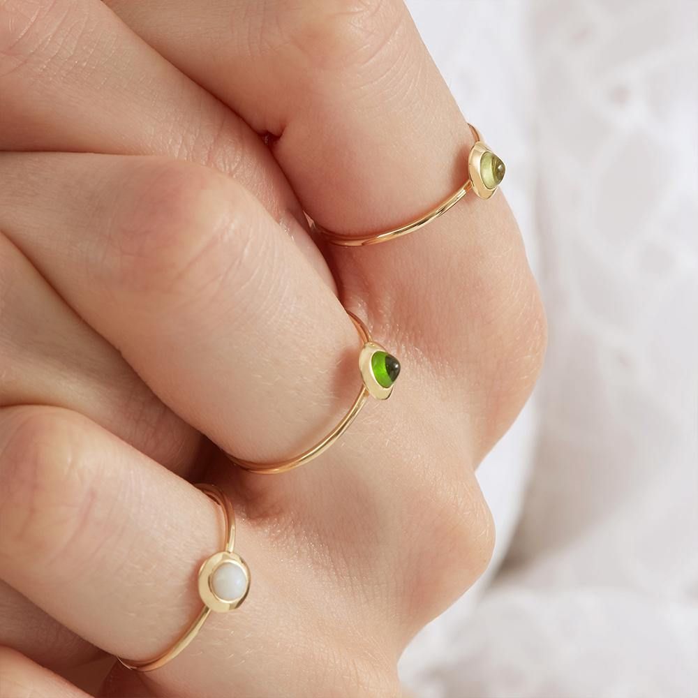 Gems of Cosmo 18K Gold Ring w. Olivine