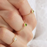 Gems of Cosmo 18K Gold Ring w. Olivine