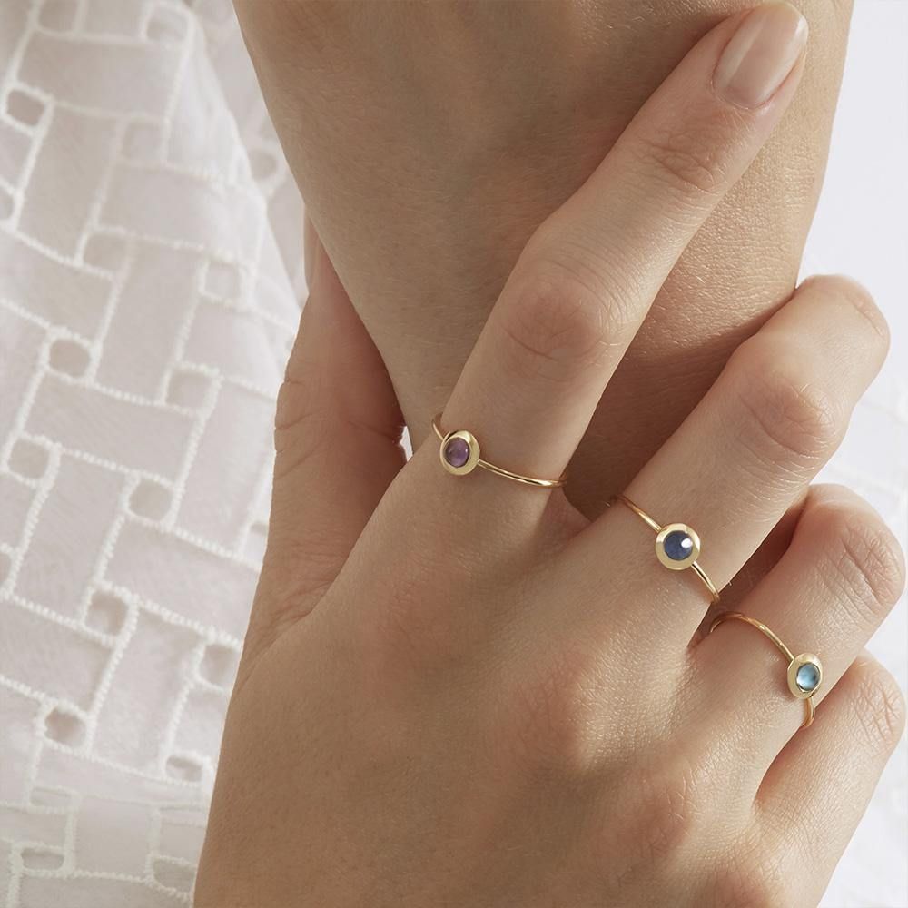 Gems of Cosmo 18K Gold Ring w. Topaz