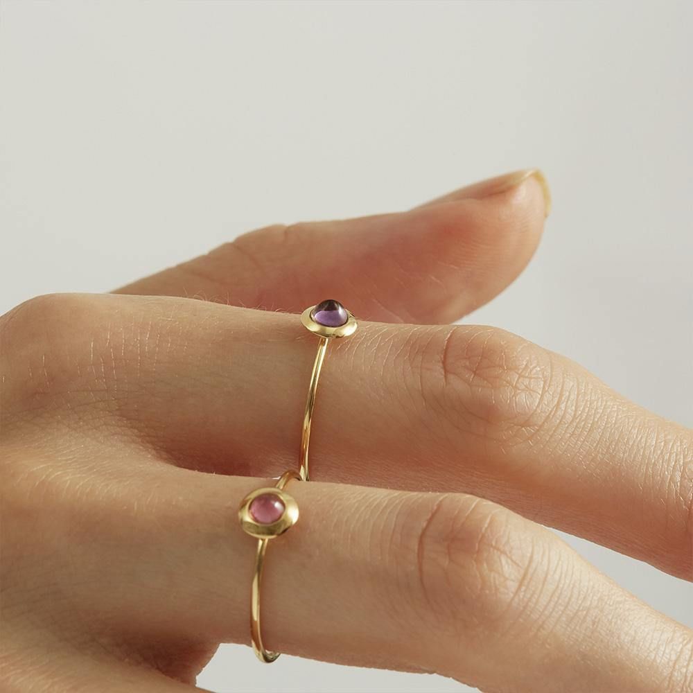 Gems of Cosmo 18K Gold Ring w. Rubellite