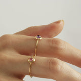 Gems of Cosmo 18K Gold Ring w. Rubellite