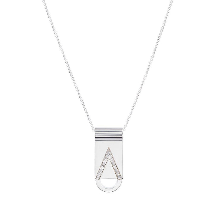 Icon Dewdrop 18K Sølv eller Forgyldt Halskæde m. Diamant