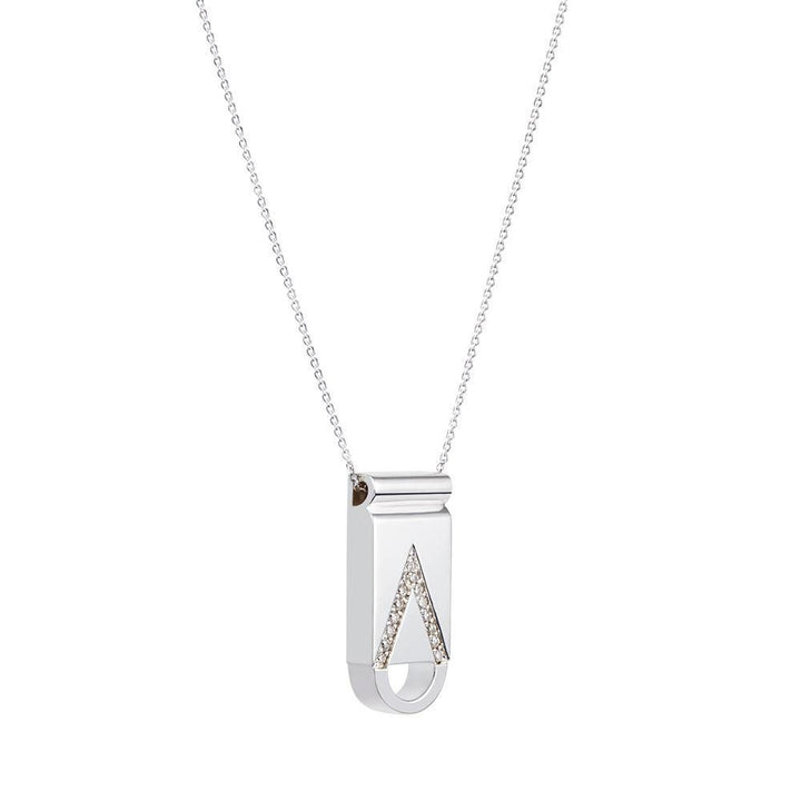Icon Dewdrop 18K Sølv eller Forgyldt Halskæde m. Diamant
