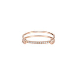 ICON FINE Bridge 18K Rosegold Ring w. Diamond