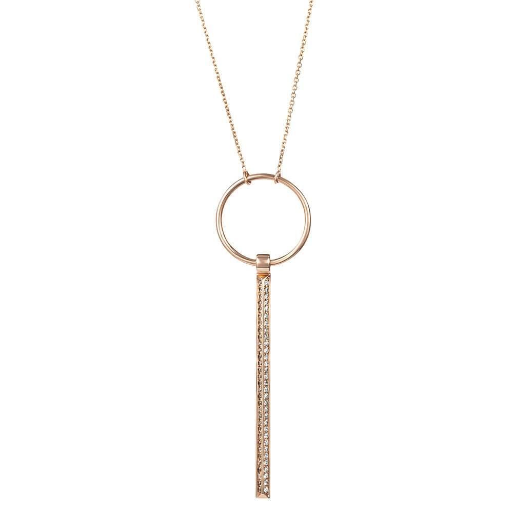 ICON FINE Drop 18K Rosegold Necklace w. Diamond