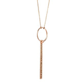 ICON FINE Drop 18K Rosegold Necklace w. Diamond