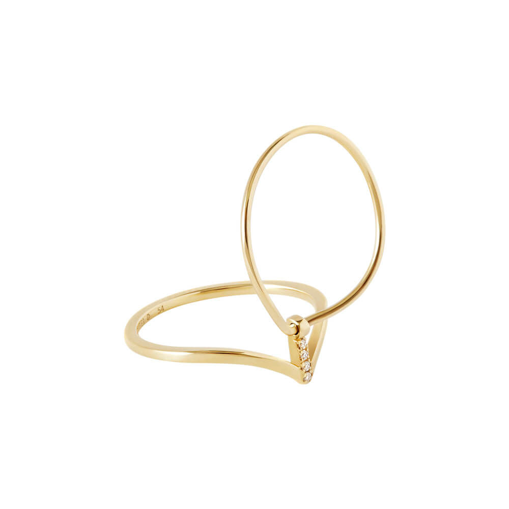 ICON FINE 18K Gold Ring w. Diamond