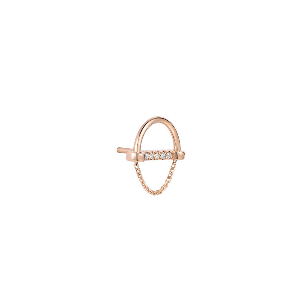 ICON FINE 18K Rosegold Studs w. Diamond