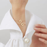 Cosmo Rocket 18K Gold Plated Bracelet w. Zirconia