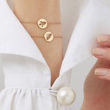 Cosmo Rocket 18K Gold Plated Bracelet w. Zirconia