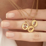 Cosmo Rocket 18K Gold Plated Necklace w. Zirconia